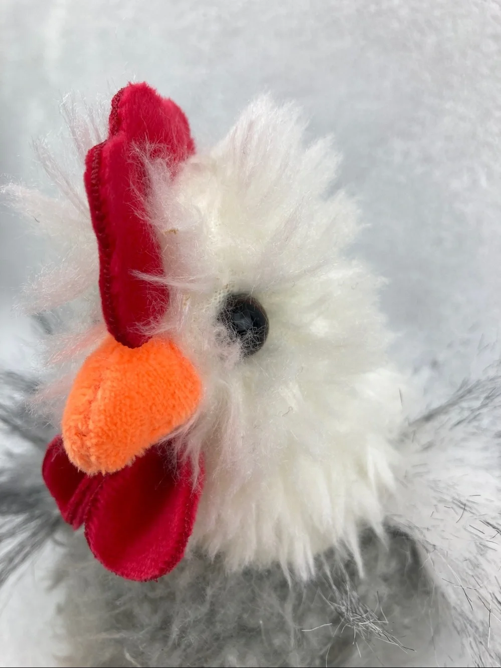 Walmart Way To Celebrate Shaggy Rooster Gray Plush Stuffed Animal Toy 7.5”